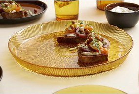 Oranžový sklenený servírovací tanier ø 30 cm Kusintha – Bitz