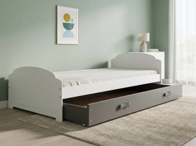 Posteľ LILI 200x90 biela - grafitová