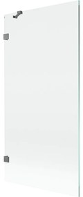 Mexen, Mexen Lunar 1-krídlová vaňová zástena 90 x 150 cm, transparentná, pištoľový kov - 897-090-000-95-00