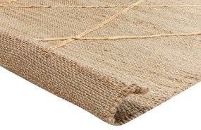Jutový koberec 80 x 300 cm béžový YUVACIK Beliani