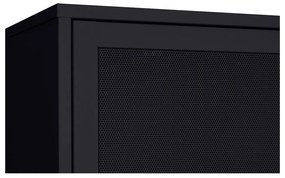 Čierna kovová skrinka s posuvnými dverami 90x180x40 cm Veep – Unique Furniture