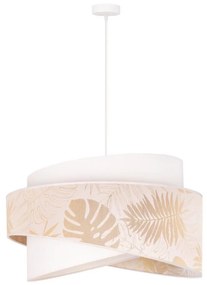 Duolla - Luster na lanku BROOKLYN 1xE27/40W/230V pr. 50 cm biela/mosadz