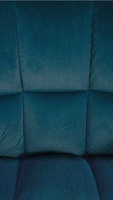 Barová stolička Damaso B - zamat, čierny rám - Zelená