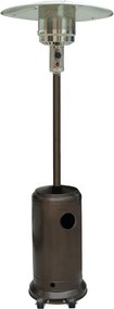 Plynový terasový ohrievač s regulátorom a ochranným obalom, bronzová