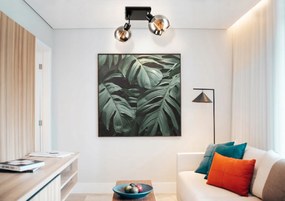BERGE Sklenená LED stropná lampa 2xE27 - dymová guľa