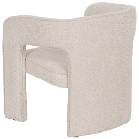 Béžové kreslo z textílie buklé – Ixia