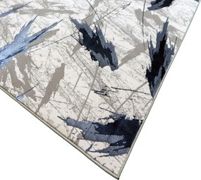 Koberec Allianz 6310 Navy – námornícka modrá a béžová, obdĺžnik Rozmer: 80x150 cm