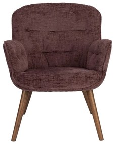 Tmavofialové zamatové kreslo Lenn – Dutchbone