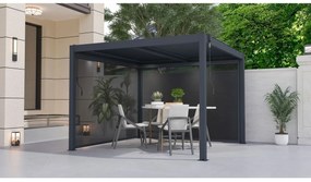G21 Bioklimatická pergola Austin 3x3 m, antracitová hliníková