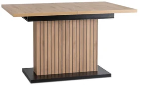 JAKS Rozkladací stôl 130 - 180 cm dub artisan čierny Giant