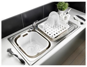 Biely plastový odkvapkávač na príbory 14x14 cm Signature – Addis