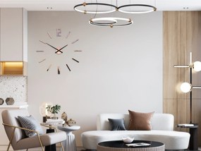 Nástěnné samolepící hodiny Carlo 75 cm hnědé