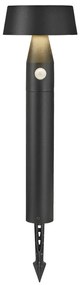 Nordlux Čierny záhradný solárny LED stĺpik Nama s pohybovým čidlom zapichovací 1W 50cm 2118268003