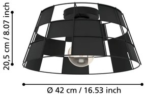 Eglo 43891 - Stropné svietidlo PONTEFRACT 1xE27/40W/230V