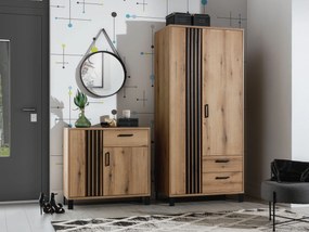 Vitrína Neo NE4 (dub evoke + čierna matná). Vlastná spoľahlivá doprava až k Vám domov. 1048500