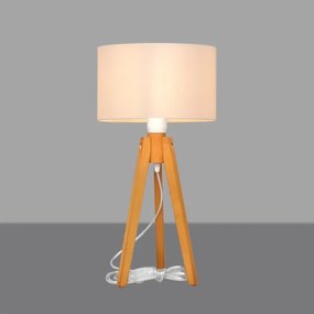 Stolná lampa ALBA 1xE27/15W/230V biela/dub