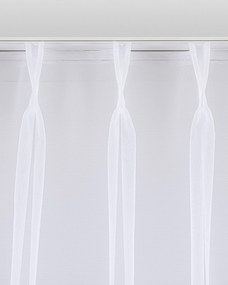 Záclona so systémom FLEX (dvojité spony flex) farba produktu biela látka polopriehľadný, zapletaná, vzorované