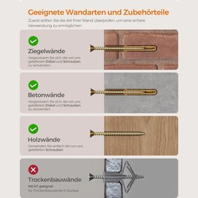 Feandrea Clickat nástenná polica, mostík pre mačky, nábytok na lezenie, hnedá farba