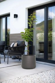 Kvetináč TROPICO, sklolaminát, výška 38 cm, antracit