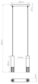 Sollux SL.1687 - Luster na lanku LAMI 2xGU10/10W/230V biela