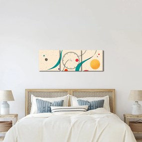 Obraz - Minimalistická farebná ilustrácia (s hodinami) (90x30 cm)
