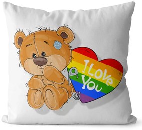Vankúš LGBT I love you (Velikost: 55 x 55 cm)