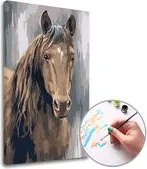 Maľovanie podľa čísel Hnedý žrebec
