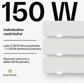 Blumfeldt DryWave infračervený sušič stien, 50-150 W, suší farby a omietky, aj montáž na stenu