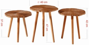 Set konferenčných stolíkov Totalky (orech). Akcia -23%. Vlastná spoľahlivá doprava až k Vám domov. 1127623