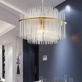 Toolight Toolight, krištáľové stropné svietidlo 6xE14 APP1653-6CP, zlatá lesklá, OSW-01596