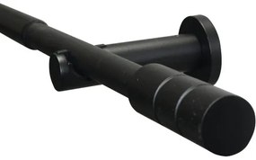 Záclonová tyč Kreta-Zyl čierna mat 120-210 cm