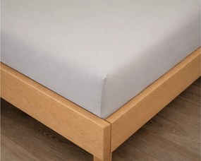 Kvalitex Luxusné bavlnené JERSEY prestieradlo s lycrou 90x200 cm - svetlo šedá