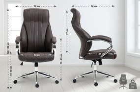 Design-Shop Kancelárska stolička Wigan - koža - Hnedá