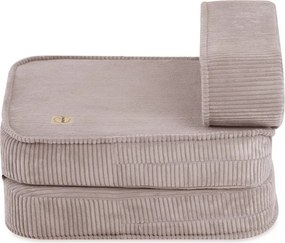 Detské polohovacie kreslo, 150x60x25 cm, prémiový béžový manšester