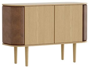 Nízka komoda v dekore duba vo svetlo hnedo-prírodnej farbe 109x75 cm Treasures – UMAGE