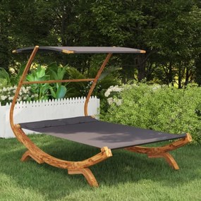 vidaXL Hojdacia sieť so strieškou 165x198x140 cm masívny smrek antracitová-