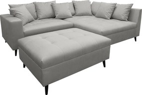 XXXLutz ROHOVÁ SEDAČKA, textil, sivá MID.YOU - Sedačky - 001628000312