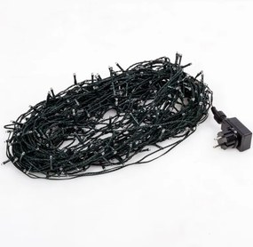 Vianočné osvetlenie 10 m, 100 LED, farebné, zelený kábel