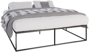 Kovová posteľ Scala - 200x180, v46 cm - Čierna