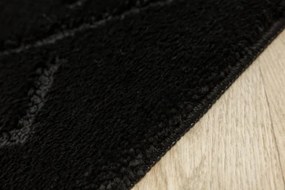Kúpeľňový koberček Moreno čierny, kosoštvorce