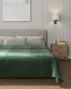 Zamatový prehoz Velvet farba produktu zelená látka lesklá, zamatová