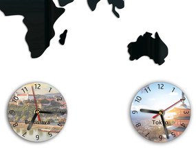 Moderné nástenné hodiny WORLD MAP HMCNH070