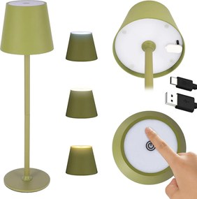 JU Stolná lampa 11 x 37 cm, zelená