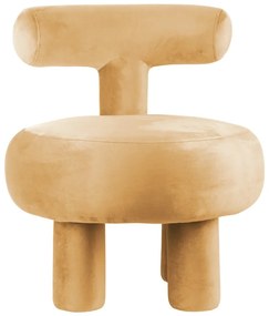 Žlté zamatové kreslo Abrazo – Leitmotiv