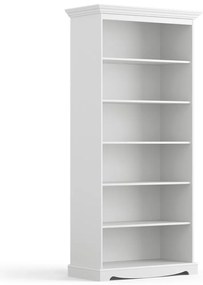 PROXIMA.store - Rustikálna drevená knižnica - BELLUNO ELEGANTE FARBA: biela