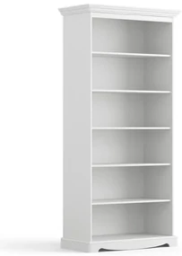 PROXIMA.store - Rustikálna drevená knižnica - BELLUNO ELEGANTE FARBA: biela