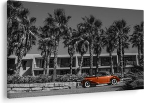 Obraz - Retro červené auto (90x60 cm)