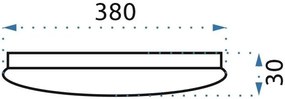Stropné svietidlo Plafon 38 cm APP756-1C biele