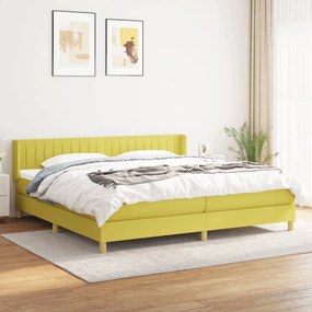 Boxspring posteľ s matracom zelená 200x200 cm látka 3130464