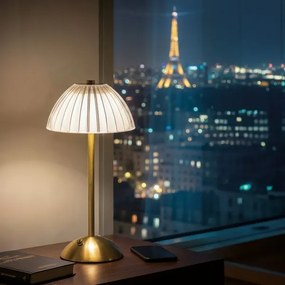 LED stmievateľná nabíjateľná stolová lampa PARIS LED/2W/5V 800 mAh zlatá